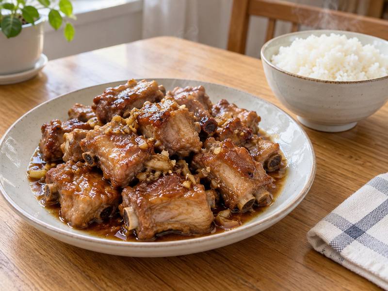 Illustration of Plum sauce steamed ribs