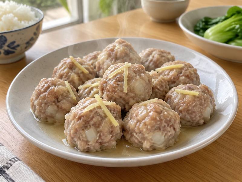 Illustration of Steamed radish meatballs
