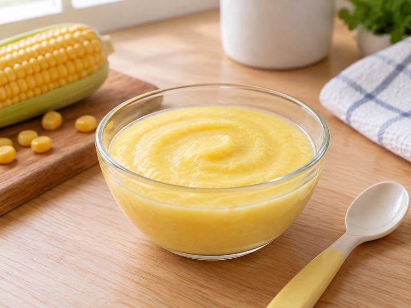 Illustration of Corn puree with milk