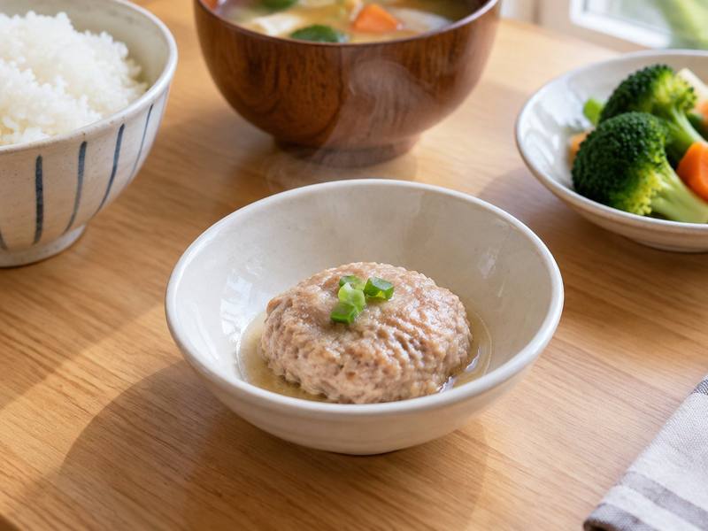 Illustration of Toddler steamed meat patty