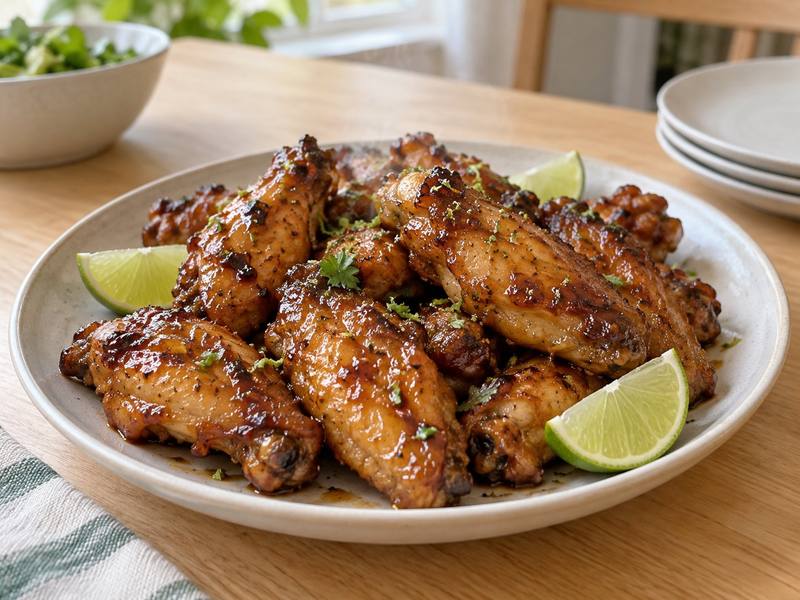 Illustration of Honey & lime chicken wings
